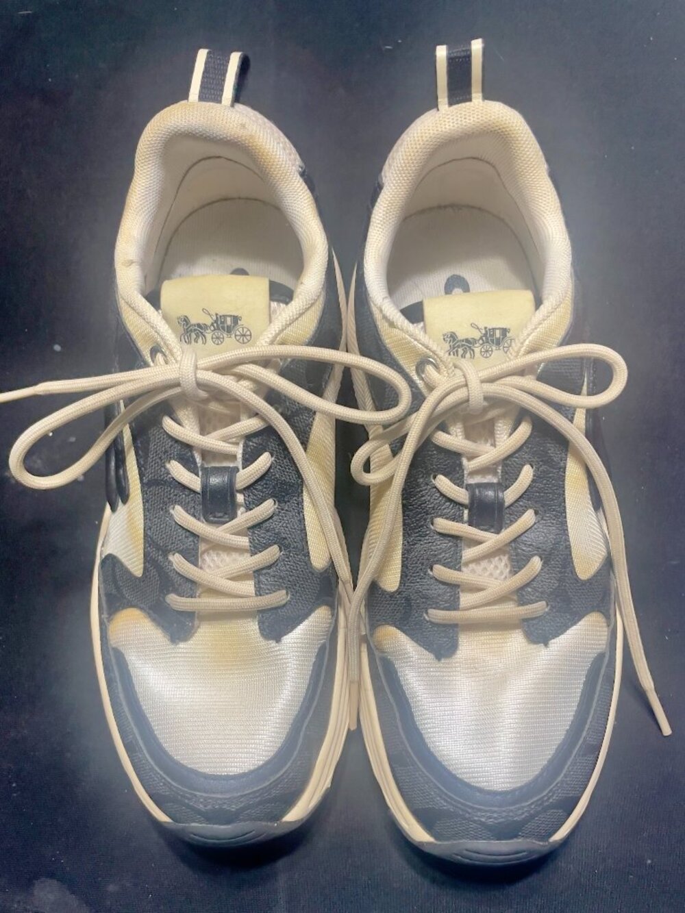 Coach | Colorblock White Blue | Lace Up Low Top Mesh Leather Athletic |Original